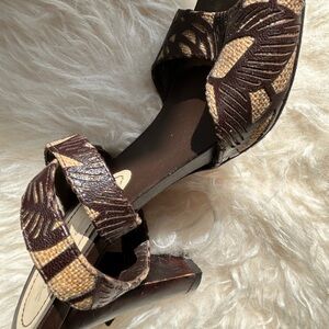 Kenneth Cole Vintage Animal Print Heeled Sandals